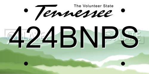 424BNPS Tennessee License Plate