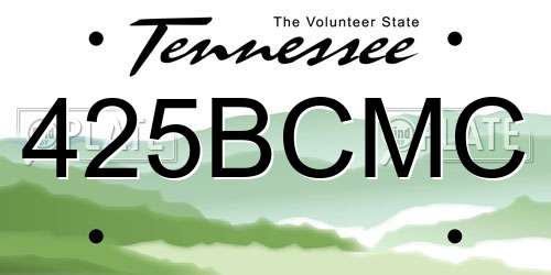 425BCMC Tennessee License Plate
