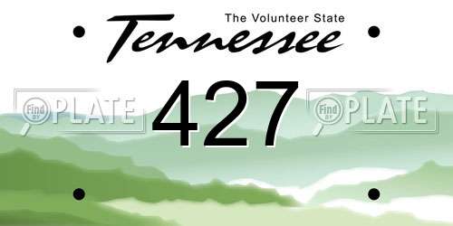 427 Tennessee License Plate