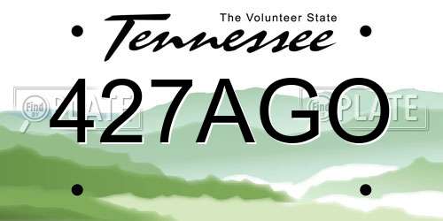 427AGO Tennessee License Plate