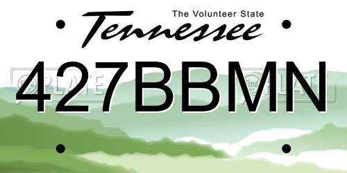 427BBMN Tennessee License Plate