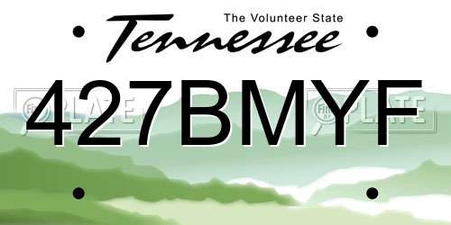 427BMYF Tennessee License Plate