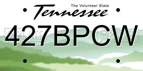 427BPCW Tennessee License Plate