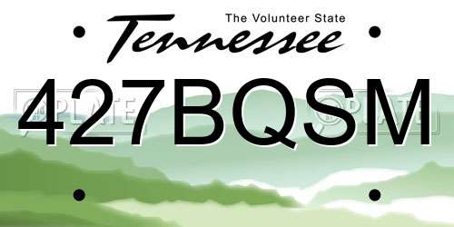 427BQSM Tennessee License Plate