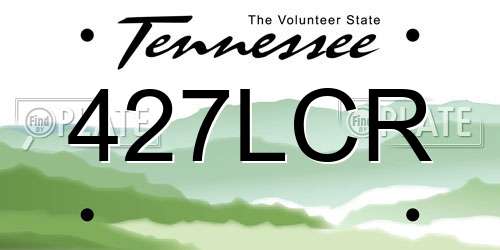 427LCR Tennessee License Plate
