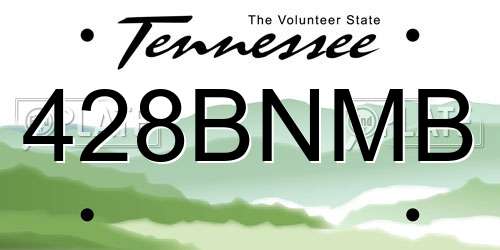 428BNMB Tennessee License Plate