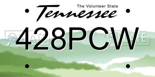 428PCW Tennessee License Plate