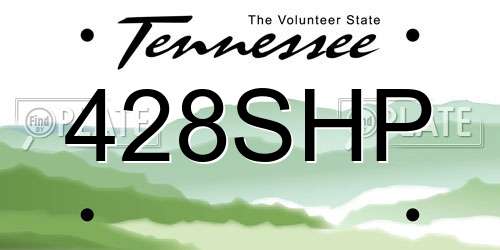 428SHP Tennessee License Plate