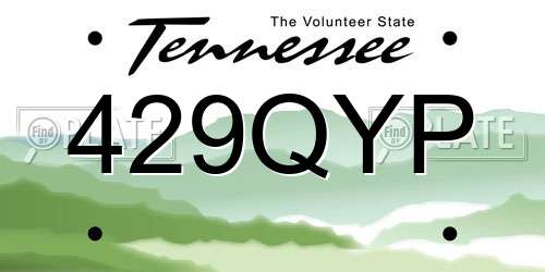 429QYP Tennessee License Plate