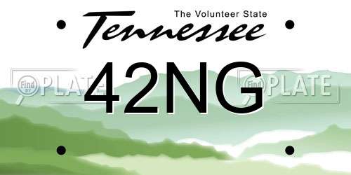 42NG Tennessee License Plate