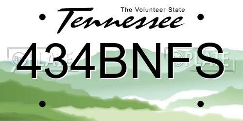 434BNFS Tennessee License Plate