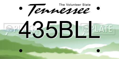 435BLL Tennessee License Plate
