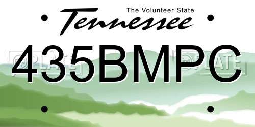 435BMPC Tennessee License Plate