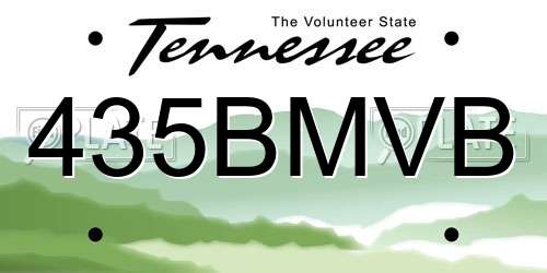 435BMVB Tennessee License Plate