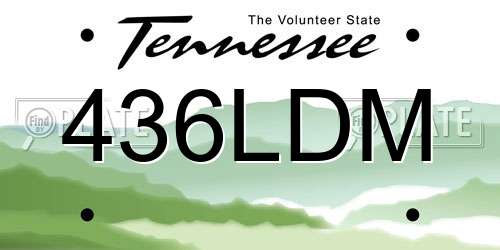 436LDM Tennessee License Plate