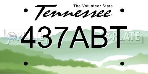 437ABT Tennessee License Plate
