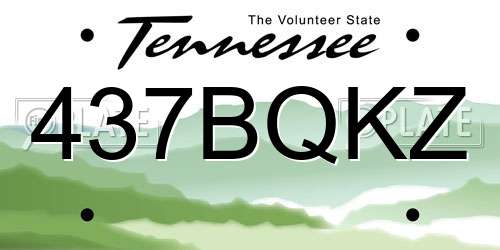 437BQKZ Tennessee License Plate