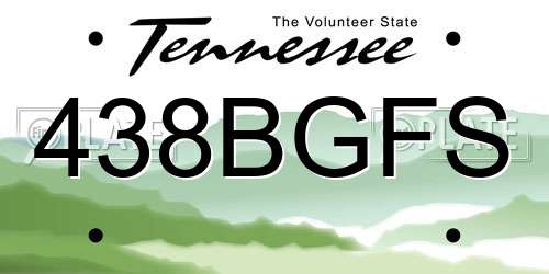 438BGFS Tennessee License Plate