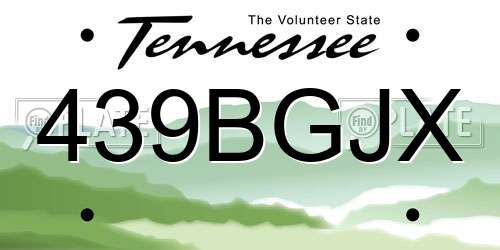 439BGJX Tennessee License Plate