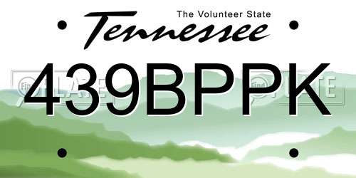 439BPPK Tennessee License Plate
