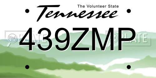 439ZMP Tennessee License Plate