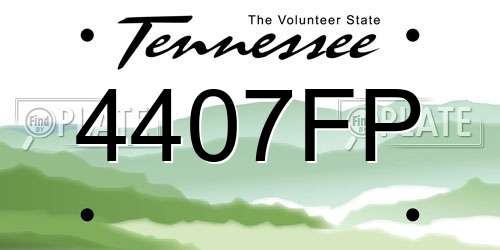 4407FP Tennessee License Plate