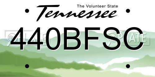 440BFSC Tennessee License Plate