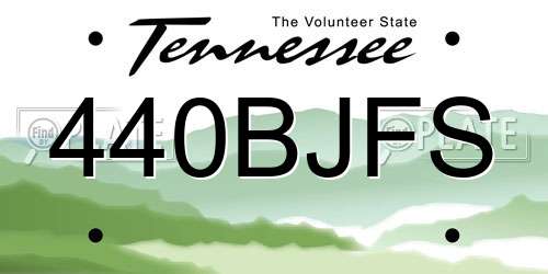 440BJFS Tennessee License Plate