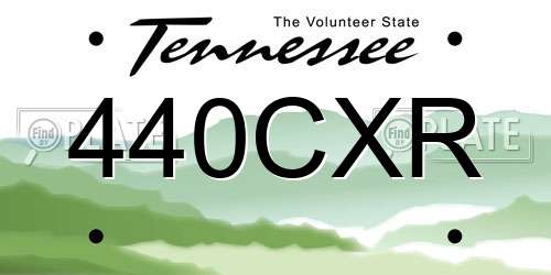 440CXR Tennessee License Plate