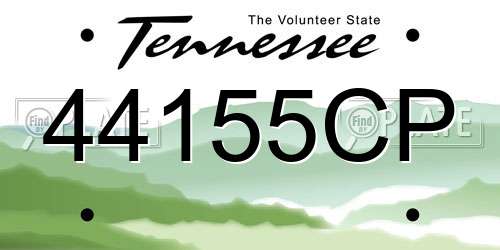 44155CP Tennessee License Plate