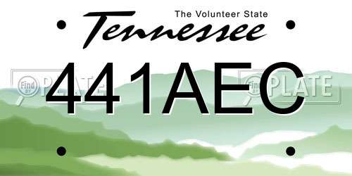 441AEC Tennessee License Plate