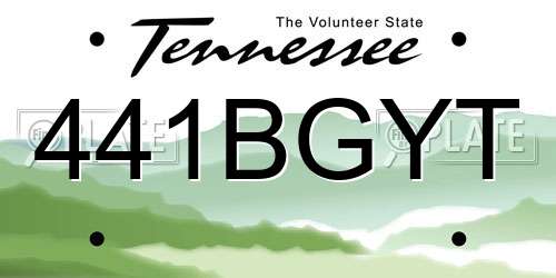441BGYT Tennessee License Plate