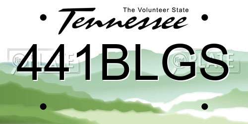 441BLGS Tennessee License Plate