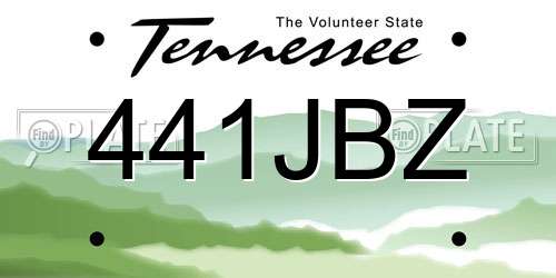 441JBZ Tennessee License Plate