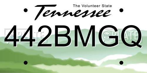 442BMGQ Tennessee License Plate