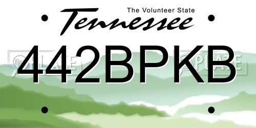 442BPKB Tennessee License Plate