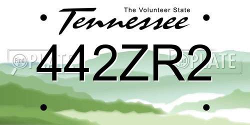 442ZR2 Tennessee License Plate