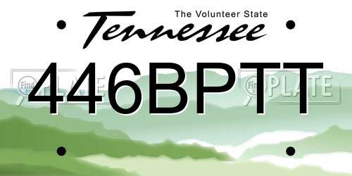 446BPTT Tennessee License Plate