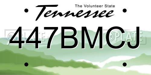 447BMCJ Tennessee License Plate