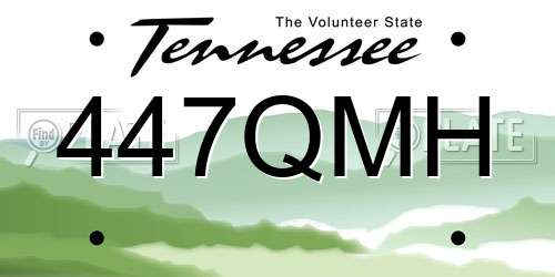 447QMH Tennessee License Plate