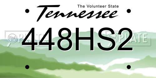 448HS2 Tennessee License Plate