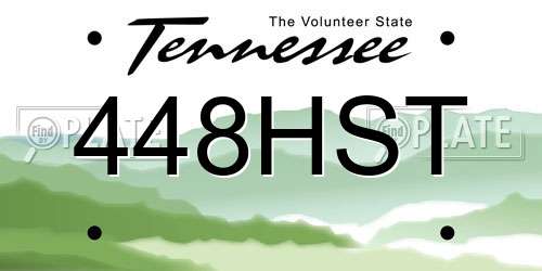 448HST Tennessee License Plate