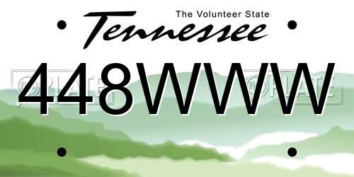 448WWW Tennessee License Plate