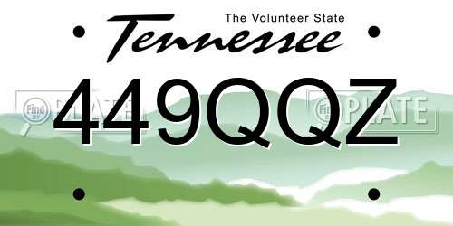 449QQZ Tennessee License Plate