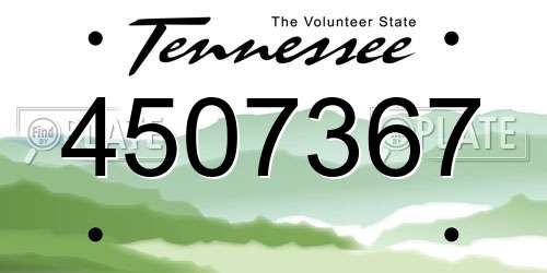 4507367 Tennessee License Plate