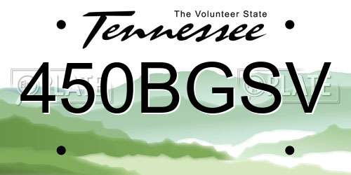 450BGSV Tennessee License Plate