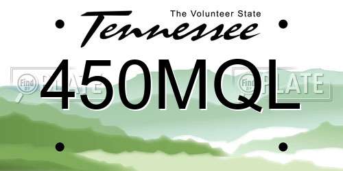 450MQL Tennessee License Plate