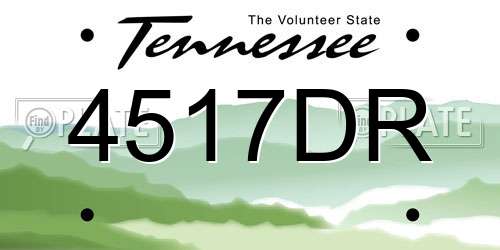 4517DR Tennessee License Plate