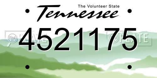 4521175 Tennessee License Plate