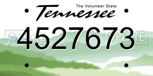 4527673 Tennessee License Plate